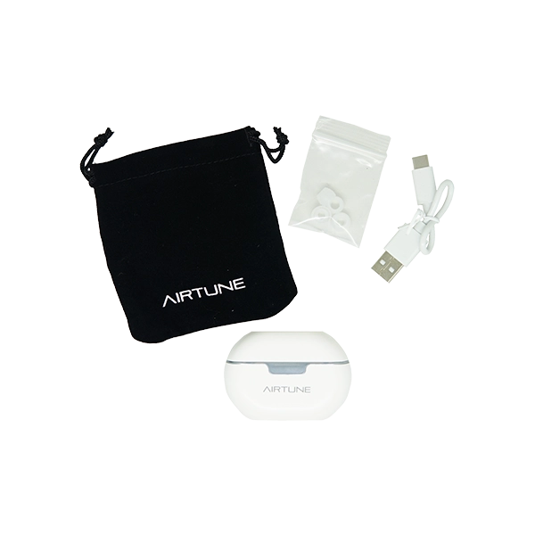 Isi kemasan lengkap Digital Alliance Airtune warna putih